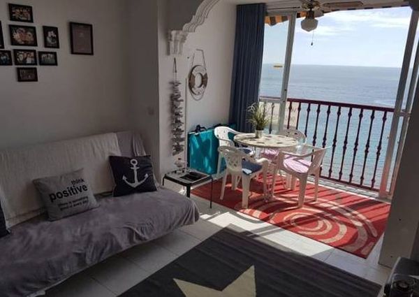 1 Bedroom beachfront studio apartment located on the Levante side of Benidorm, Rincon de Loix,