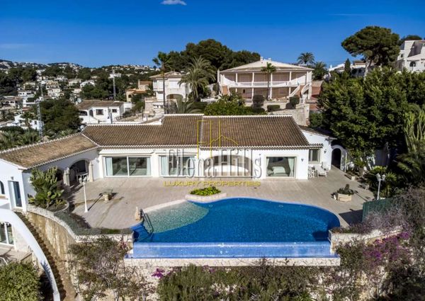 Charming Spanish-style villa with magnificent sea views near the beach, Moraira, Alicante, Spain - (Ref: 3042)