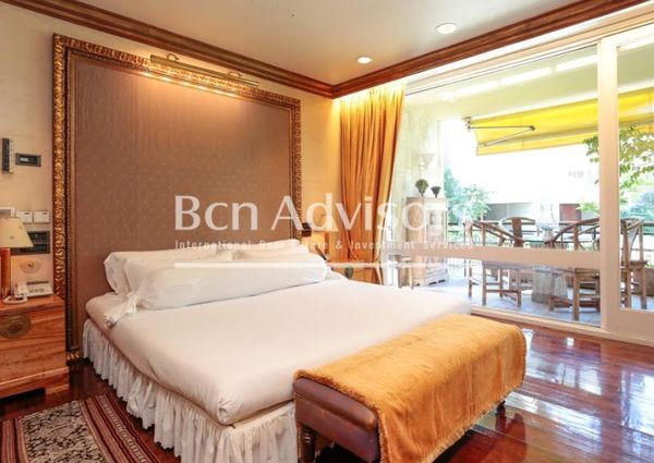 Stately luxury apartment for rent with terraces in Pedralbes