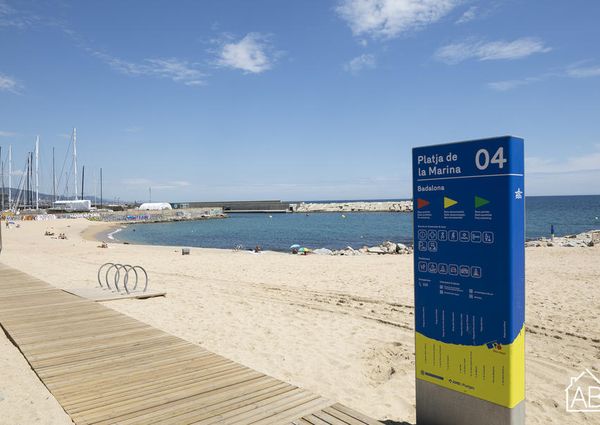 3 Bedroom Apartment with Communal Pool and Balcony overlooking the Sea in Badalona
