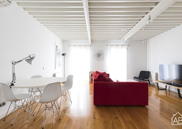 Modern, loft-style apartment in the Barceloneta area