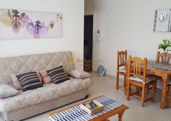 FOR RENT FROM 1/4/2023 TO 30/6/2023 NICE APARTMENT IN 1ST LINE OF BEACH WITH SEA VIEWS IN BENALMADENA