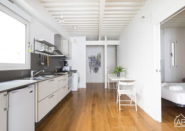 Modern, loft-style apartment in the Barceloneta area