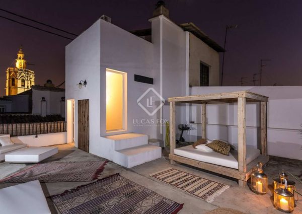Wonderful duplex penthouse for rent, located on the top floor of a classic building in the iconic Barrio de El Carmen.