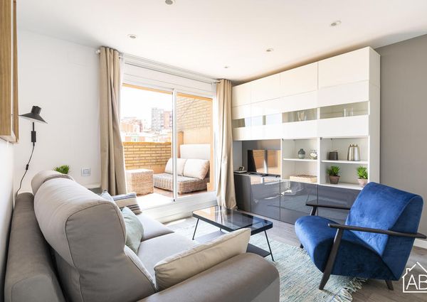 Modern & Bright Two-Bedroom Apartment with Private Terrace