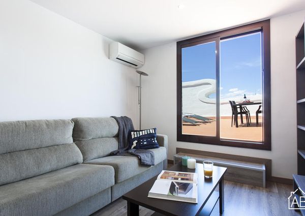 Stylish 2-bedroom Apartment with a Private Terrace in Poble Sec