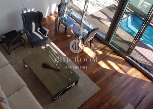Luxury duplex penthouse with pool for rent in Barcelona